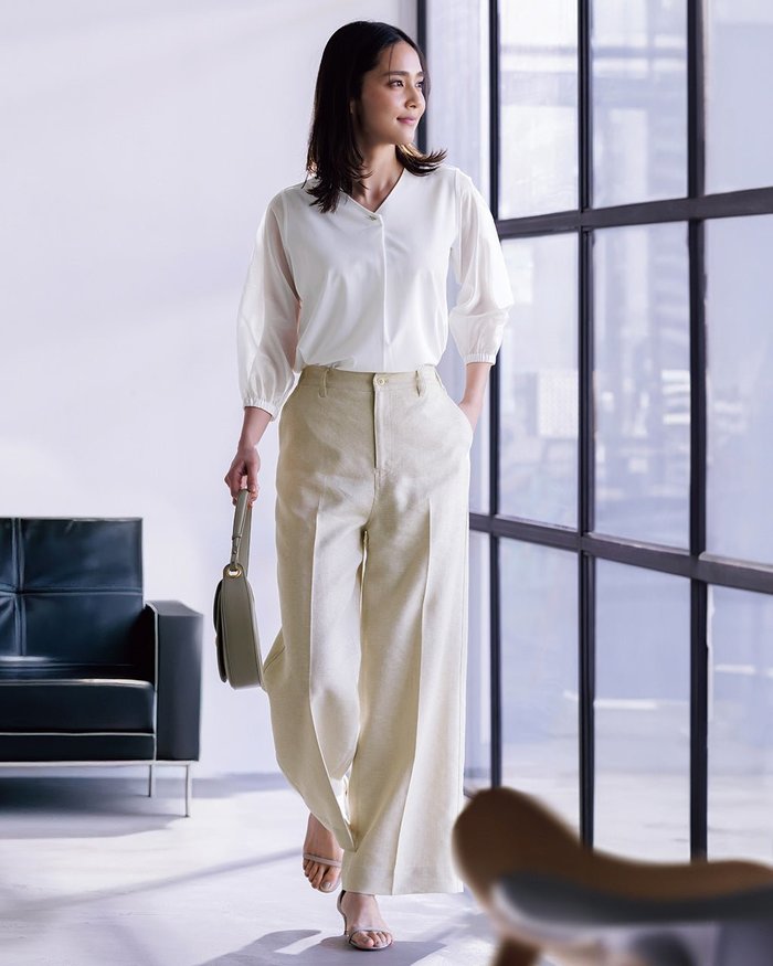 【ドゥクラッセ/DoCLASSE】のラメリネン・イージーワイドパンツ インテリア・キッズ・メンズ・レディースファッション・服の通販 founy(ファニー) https://founy.com/ ファッション Fashion レディースファッション Fashion for Women パンツ Pants & Trousers フレンチ French, French Style ミックス Mix, Mixed Style リネン Linen, Linen Fabric リュクス Luxury, Elegant, High-End, Chic ワイド Wide, Wide Fit |ID: prp329100004920455 ipo3291000000037097846