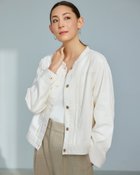 【ドゥクラッセ/DoCLASSE】のエアーストレッチデニム・Sカラージャケット 人気、トレンドファッション・服の通販 founy(ファニー) ファッション Fashion レディースファッション Fashion for Women アウター Coat / Outerwear Collection レディースジャケット・軽アウター Jackets インディゴ Indigo Denim ジャケット Jacket, Outerwear ストレッチ Stretch, Stretchy Fabric デニム Denim, Jeans Material 人気 Popular, Best Seller 秋 Autumn thumbnail ホワイト|ID: prp329100004920456 ipo3291000000036914532