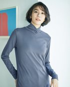【ドゥクラッセ/DoCLASSE】のコットンガーゼ・クロスハイネック ブルーグレー|ID: prp329100004920458 ipo3291000000037245434