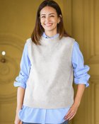 【ドゥクラッセ/DoCLASSE】のストレッチタム・ファネルネックニットベスト ライトグレー|ID: prp329100004920464 ipo3291000000037097851