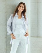 【ドゥクラッセ/DoCLASSE】のコットン混ブロード・レギュラーカラーシャツ ホワイト・パターン|ID: prp329100004920492 ipo3291000000036914752