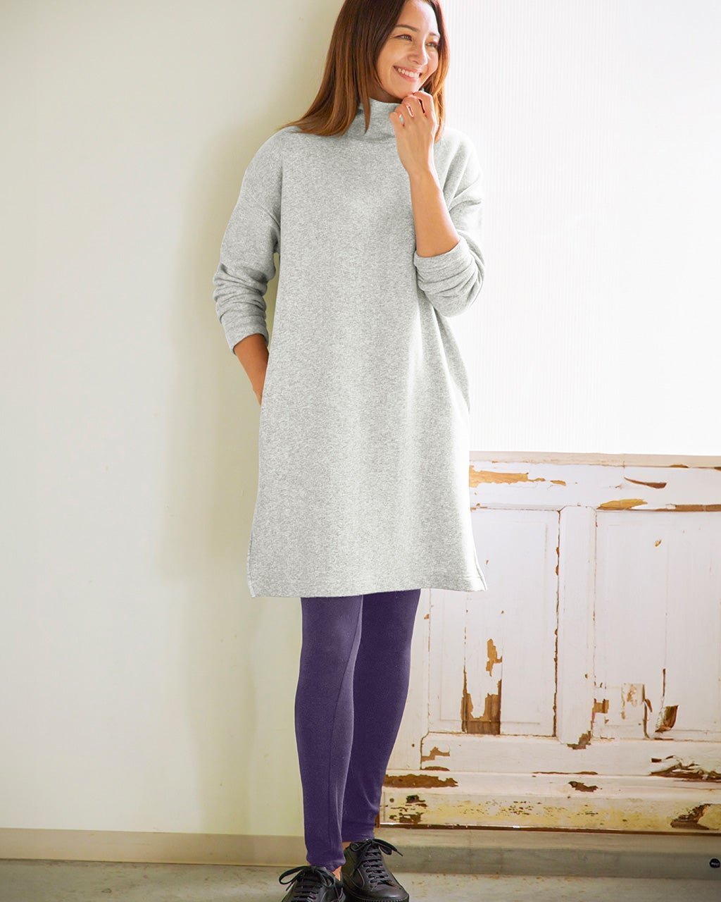 【ドゥクラッセ/DoCLASSE】のエアリーウール・レギンス インテリア・キッズ・メンズ・レディースファッション・服の通販 founy(ファニー) 　ファッション　Fashion　レディースファッション　Fashion for Women　パンツ　Pants & Trousers　レギンス　Leggings & Stretch Pants　なめらか　Smooth, Silky Texture　レギンス　Leggings, Stretch Pants　茄子紺|ID: prp329100004920494 ipo3291000000036914766