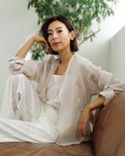 【ドゥクラッセ/DoCLASSE】のシアーラミー・ノーカラージャケット 人気、トレンドファッション・服の通販 founy(ファニー) ファッション Fashion レディースファッション Fashion for Women アウター Coat / Outerwear Collection レディースジャケット・軽アウター Jackets ノーカラージャケット / シンプル上品コーデ Collarless Jackets ジャケット Jacket, Outerwear ドレープ Drape, Draping Fabric リボン Ribbon, Bow 人気 Popular, Best Seller 夏 Summer 秋 Autumn thumbnail グレーベージュ|ID: prp329100004920496 ipo3291000000036914775