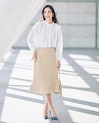 【ドゥクラッセ/DoCLASSE】のスマートツイル・裾ペプラムスカート 人気、トレンドファッション・服の通販 founy(ファニー) ファッション Fashion レディースファッション Fashion for Women スカート Skirts セレモニー Ceremony チェック Check, Plaid, Tartan フェミニン Feminine, Girly ペプラム Peplum, Flared Hem エレガント 上品 Elegant thumbnail ライトベージュ|ID: prp329100004920500 ipo3291000000036914802