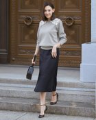 【ドゥクラッセ/DoCLASSE】のスマートツイル・裾ペプラムスカート 人気、トレンドファッション・服の通販 founy(ファニー) ファッション Fashion レディースファッション Fashion for Women スカート Skirts セレモニー Ceremony チェック Check, Plaid, Tartan フェミニン Feminine, Girly ペプラム Peplum, Flared Hem エレガント 上品 Elegant thumbnail ミッドナイトブルー|ID: prp329100004920500 ipo3291000000036914807