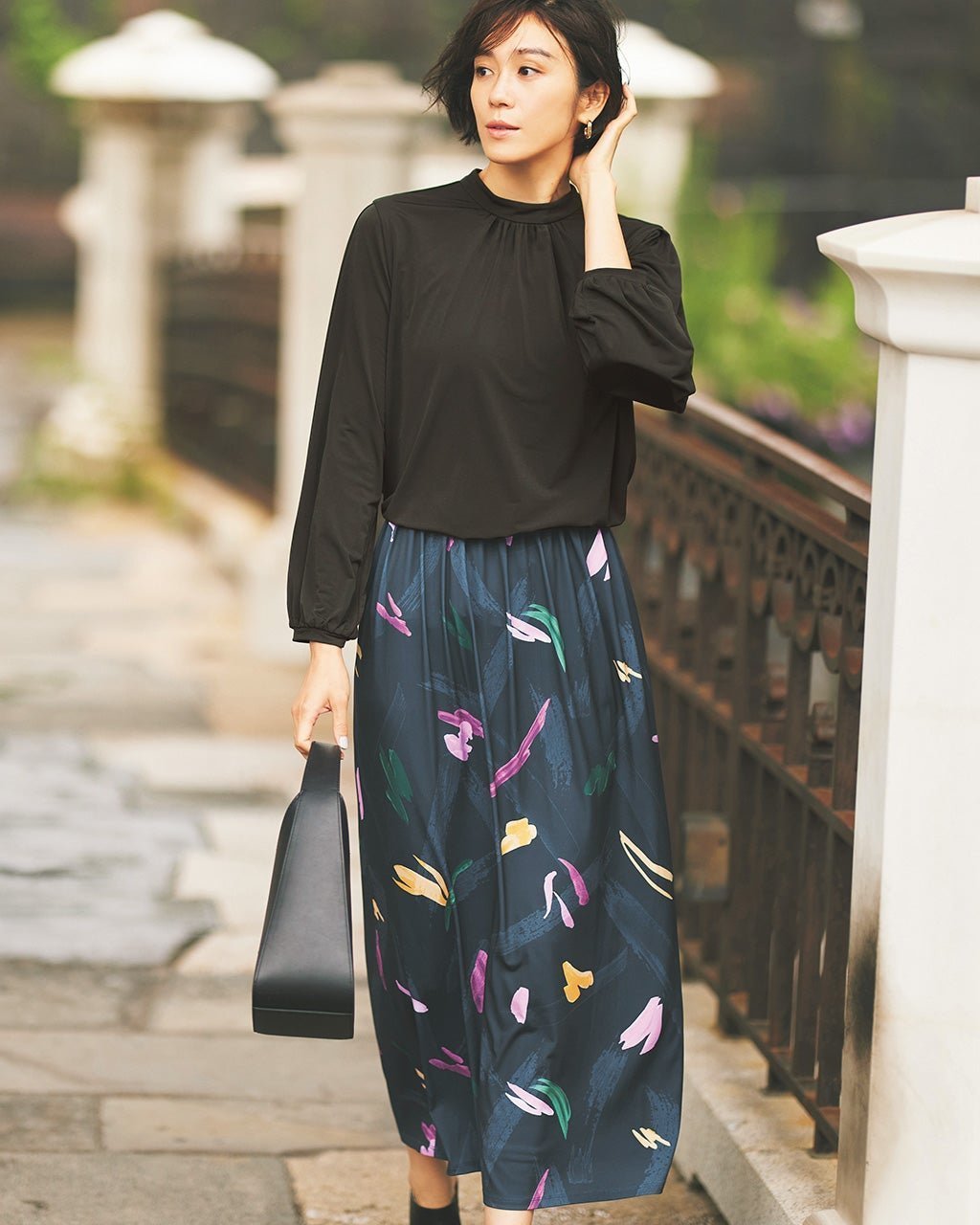 【ドゥクラッセ/DoCLASSE】のドレープジャージー・ナロースカート インテリア・キッズ・メンズ・レディースファッション・服の通販 founy(ファニー) 　ファッション　Fashion　レディースファッション　Fashion for Women　スカート　Skirts　おすすめ　Recommended / Our Picks　ギャザー　Gathered, Ruffled　セットアップ　Set-Up, Coordinated Outfit　ドレープ　Drape, Draping Fabric　ロング　Long, Long-Length　エレガント 上品　Elegant　ネイビーマルチ|ID: prp329100004920520 ipo3291000000036914920