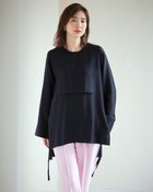 【ドゥクラッセ/DoCLASSE】のシルキードレープ・パイピングブラウス ネイビー|ID: prp329100004920526 ipo3291000000037191772