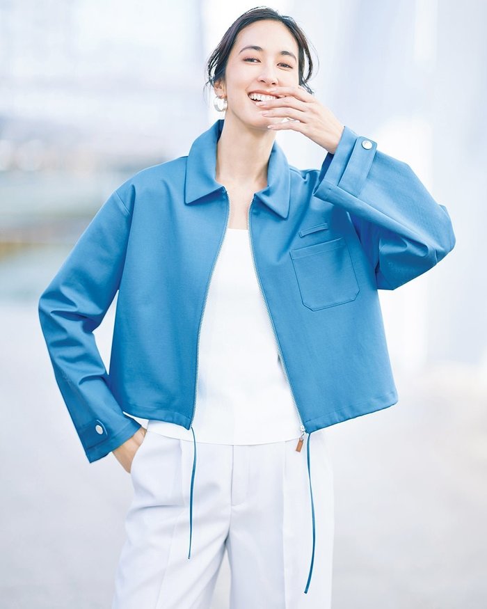 【ドゥクラッセ/DoCLASSE】のストレッチダブルクロス・カラーブルゾン インテリア・キッズ・メンズ・レディースファッション・服の通販 founy(ファニー) https://founy.com/ ファッション Fashion レディースファッション Fashion for Women アウター Coat / Outerwear Collection レディースジャケット・軽アウター Jackets ブルゾンジャケット・スポーティアウター Blouson Jackets 秋 Autumn シンプル Simple, Minimal ジャケット Jacket, Outerwear トレンド Trend, Trending Now ドローコード Drawcord, Drawstring Cord なめらか Smooth, Silky Texture バランス Balance, Style Balance フェミニン Feminine, Girly |ID: prp329100004920563 ipo3291000000037023866