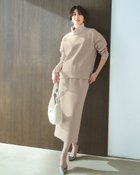 【ドゥクラッセ/DoCLASSE】のダンボールニット・ストレートスカート/普通丈 ライトベージュ|ID: prp329100004920571 ipo3291000000036915267