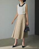 【ドゥクラッセ/DoCLASSE】のシアーニット&ジャカードスカートセット 人気、トレンドファッション・服の通販 founy(ファニー) ファッション Fashion レディースファッション Fashion for Women スカート Skirts ジャカード／ジャガード Jacquard, Woven Pattern セットアップ Set-Up, Coordinated Outfit thumbnail ベージュ|ID: prp329100004920577 ipo3291000000036915314