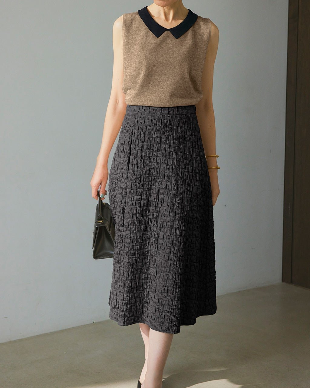 【ドゥクラッセ/DoCLASSE】のシアーニット&ジャカードスカートセット インテリア・キッズ・メンズ・レディースファッション・服の通販 founy(ファニー) 　ファッション　Fashion　レディースファッション　Fashion for Women　スカート　Skirts　ジャカード／ジャガード　Jacquard, Woven Pattern　セットアップ　Set-Up, Coordinated Outfit　ブラック|ID: prp329100004920577 ipo3291000000036915316