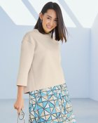 【ドゥクラッセ/DoCLASSE】のダブル編みジャージー・フォルムトップス ライトベージュ|ID: prp329100004920589 ipo3291000000037101855