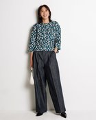 【ドゥクラッセ/DoCLASSE】のダブル編みジャージー・フォルムトップス ネイビーパターン|ID: prp329100004920589 ipo3291000000037101858