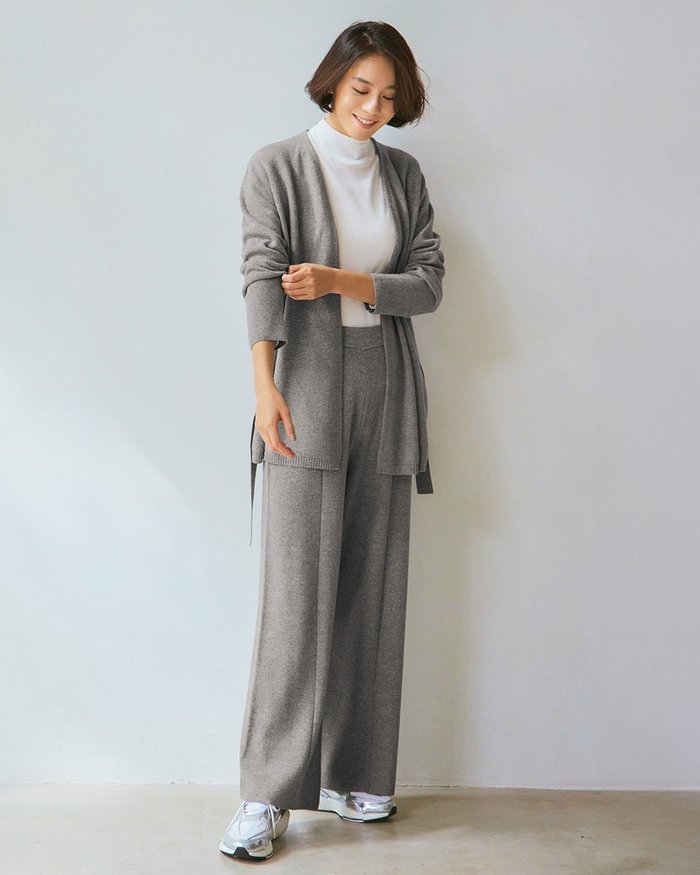 【ドゥクラッセ/DoCLASSE】のカシミヤ混ニット・ハーフミラノパンツ インテリア・キッズ・メンズ・レディースファッション・服の通販 founy(ファウニー) https://founy.com/ ファッション Fashion レディースファッション Fashion for Women セットアップ Matching Sets レディースパンツ・ボトムス Pants & Trousers / Bottoms なめらか Smooth, Silky Texture ジャケット Jacket, Outerwear セットアップ Set-Up, Coordinated Outfit センター Center, Center Line ワイド Wide, Wide Fit エレガント 上品 Elegant |ID: prp329100004920608 ipo3291000000037191935