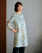 【ドゥクラッセ/DoCLASSE】のダブル編みジャージー・プリントチュニック 人気、トレンドファッション・服の通販 founy(ファニー) ファッション Fashion レディースファッション Fashion for Women トップス・カットソー Cut & Sew Tops シャツ・ブラウス・オフィスカジュアル Elegant Blouses & Button-Ups ロングTシャツ・Tシャツ Longline T-Shirts & Tees カットソー・ベーシックTシャツ Cut-and-Sewn Tops / Stretch Tees & Basics カットソー Cut and Sewn Top スマート Smart, Elegant ダブル Double, Double-Breasted チュニック Tunic, Long Top プリント Print, Printed Pattern ベスト Vest, Waistcoat 人気 Popular, Best Seller thumbnail ベージュ&times;ブルー|ID: prp329100004920638 ipo3291000000036915642