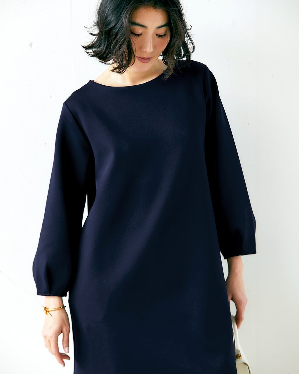 【ドゥクラッセ/DoCLASSE】のダブル編みジャージー・プリントチュニック インテリア・キッズ・メンズ・レディースファッション・服の通販 founy(ファニー) 　ファッション　Fashion　レディースファッション　Fashion for Women　トップス・カットソー　Cut & Sew Tops　シャツ・ブラウス・オフィスカジュアル　Elegant Blouses & Button-Ups　ロングTシャツ・Tシャツ　Longline T-Shirts & Tees　カットソー・ベーシックTシャツ　Cut-and-Sewn Tops / Stretch Tees & Basics　カットソー　Cut and Sewn Top　スマート　Smart, Elegant　ダブル　Double, Double-Breasted　チュニック　Tunic, Long Top　プリント　Print, Printed Pattern　ベスト　Vest, Waistcoat　人気　Popular, Best Seller　ミッドナイトブルー|ID: prp329100004920638 ipo3291000000036915644