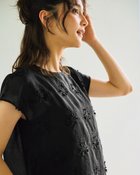 【ドゥクラッセ/DoCLASSE】のフラワー刺しゅう・シアープルオーバー ブラック|ID: prp329100004920639 ipo3291000000037256016