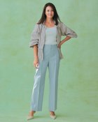 【ドゥクラッセ/DoCLASSE】のリネン混オックス・ワイドストレート/71cm 人気、トレンドファッション・服の通販 founy(ファニー) ファッション Fashion レディースファッション Fashion for Women パンツ Pants & Trousers リネン Linen, Linen Fabric thumbnail ライトブルー|ID: prp329100004920643 ipo3291000000037023892