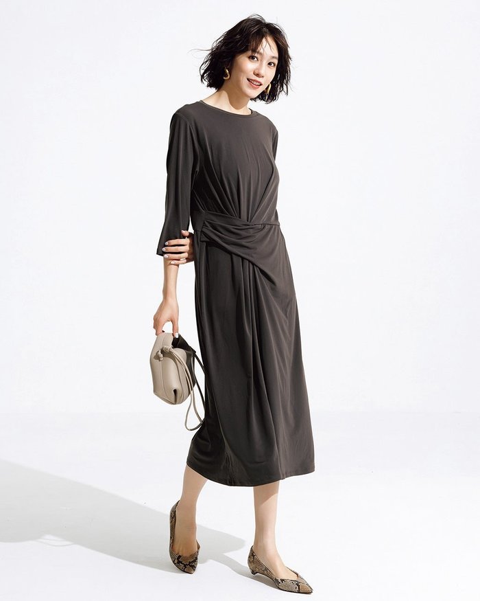 【ドゥクラッセ/DoCLASSE】のドレープジャージー・ツイストワンピース インテリア・キッズ・メンズ・レディースファッション・服の通販 founy(ファニー) https://founy.com/ ファッション Fashion レディースファッション Fashion for Women ワンピース Dresses カシュクール Wrap Design ストレッチ Stretch, Stretchy Fabric ツイスト Tweed, Tweed Fabric ドレープ Drape, Draping Fabric フロント Front, Front Design エレガント 上品 Elegant |ID: prp329100004920668 ipo3291000000037101905