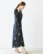 【ドゥクラッセ/DoCLASSE】のドレープジャージー・ツイストワンピース ネイビーマルチ|ID: prp329100004920668 ipo3291000000037101909