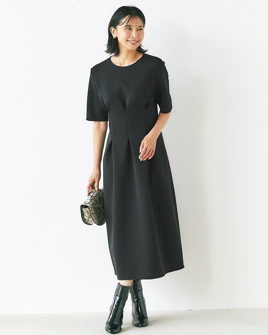 【ドゥクラッセ/DoCLASSE】のトリアセスキューバ・フィット&フレアワンピース インテリア・キッズ・メンズ・レディースファッション・服の通販 founy(ファニー) 　ファッション　Fashion　レディースファッション　Fashion for Women　ワンピース　Dresses　シェイプ　Shape, Slim Fit　ストレッチ　Stretch, Stretchy Fabric　セットアップ　Set-Up, Coordinated Outfit　バランス　Balance, Style Balance　フィット　Fit, Slim Fit　フォルム　Silhouette, Form　フレア　Flare, Flared　ブラック|ID: prp329100004920676 ipo3291000000036915851