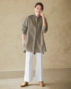 【ドゥクラッセ/DoCLASSE】のグログラン使い・スタンドカラーロングシャツ 人気、トレンドファッション・服の通販 founy(ファニー) ファッション Fashion レディースファッション Fashion for Women トップス・カットソー Cut & Sew Tops シャツ・ブラウス・オフィスカジュアル Elegant Blouses & Button-Ups グログラン Grosgrain, Grosgrain Ribbon スタンド Stand Collar, Upright Stand フォルム Silhouette, Form ロング Long, Long-Length 定番 Standard, Basic Item thumbnail オリーブ|ID: prp329100004920678 ipo3291000000036915859