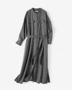 【ドゥクラッセ/DoCLASSE】のサキソニー・バンドカラーシャツワンピース グレー|ID: prp329100004920697 ipo3291000000036916000