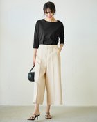 【ドゥクラッセ/DoCLASSE】のラメリネン・ワイドクロップドパンツ 人気、トレンドファッション・服の通販 founy(ファニー) ファッション Fashion レディースファッション Fashion for Women パンツ Pants & Trousers ジャケット Jacket, Outerwear セットアップ Set-Up, Coordinated Outfit リネン Linen, Linen Fabric ワイド Wide, Wide Fit 夏 Summer thumbnail ベージュ|ID: prp329100004920700 ipo3291000000036916005