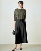 【ドゥクラッセ/DoCLASSE】のラメリネン・ワイドクロップドパンツ 人気、トレンドファッション・服の通販 founy(ファニー) ファッション Fashion レディースファッション Fashion for Women パンツ Pants & Trousers ジャケット Jacket, Outerwear セットアップ Set-Up, Coordinated Outfit リネン Linen, Linen Fabric ワイド Wide, Wide Fit 夏 Summer thumbnail ブラック|ID: prp329100004920700 ipo3291000000036916007