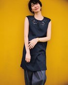 【ドゥクラッセ/DoCLASSE】のカットワーク刺しゅう・切替えチュニック ミッドナイトブルー|ID: prp329100004920701 ipo3291000000036916012