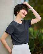 【ドゥクラッセ/DoCLASSE】のシアー二重袖/スーピマ・ドゥクラッセTシャツ ミッドナイトブルー|ID: prp329100004920702 ipo3291000000036916025