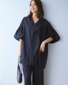 【ドゥクラッセ/DoCLASSE】のコットンローン・チュニックブラウス 人気、トレンドファッション・服の通販 founy(ファニー) ファッション Fashion レディースファッション Fashion for Women トップス・カットソー Cut & Sew Tops シャツ・ブラウス・オフィスカジュアル Elegant Blouses & Button-Ups なめらか Smooth, Silky Texture エアリー Airy Texture チュニック Tunic, Long Top フォルム Silhouette, Form エレガント 上品 Elegant 人気 Popular, Best Seller 長袖 Long Sleeve, Full Sleeve thumbnail ミッドナイトブルー|ID: prp329100004920704 ipo3291000000036916032