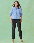 【ドゥクラッセ/DoCLASSE】のリネン混オックス・スリムテーパード/72cm ブラック|ID: prp329100004920706 ipo3291000000037192054