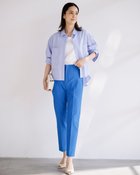 【ドゥクラッセ/DoCLASSE】のリネン混オックス・スリムテーパード/72cm ブルー|ID: prp329100004920706 ipo3291000000037192058