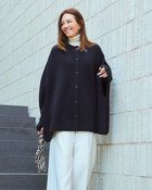 【ドゥクラッセ/DoCLASSE】の片畦編み・ニットポンチョ ネイビー|ID: prp329100004920712 ipo3291000000037256053