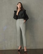 【ドゥクラッセ/DoCLASSE】のメランジWクロス・美脚ストレート/68cm 人気、トレンドファッション・服の通販 founy(ファニー) ファッション Fashion レディースファッション Fashion for Women パンツ Pants & Trousers ストレート Straight, Straight Cut メランジ Melange, Mixed Yarn thumbnail グレー|ID: prp329100004920714 ipo3291000000036916094
