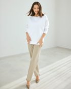 【ドゥクラッセ/DoCLASSE】のメランジWクロス・美脚ストレート/68cm 人気、トレンドファッション・服の通販 founy(ファニー) ファッション Fashion レディースファッション Fashion for Women パンツ Pants & Trousers ストレート Straight, Straight Cut メランジ Melange, Mixed Yarn thumbnail グレーベージュ|ID: prp329100004920714 ipo3291000000036916096