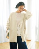【ドゥクラッセ/DoCLASSE】の総針編み・Vネックボタンカーディガン ライトベージュ|ID: prp329100004920719 ipo3291000000037101938