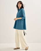 【ドゥクラッセ/DoCLASSE】のストレッチジョーゼット・ スキッパーチュニック ピーコック|ID: prp329100004920724 ipo3291000000036916153