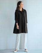 【ドゥクラッセ/DoCLASSE】のストレッチジョーゼット・ スキッパーチュニック ブラック|ID: prp329100004920724 ipo3291000000036916155