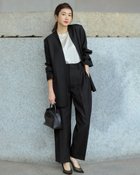 【ドゥクラッセ/DoCLASSE】のバルキーリネンタッチ・タックパンツ 人気、トレンドファッション・服の通販 founy(ファニー) ファッション Fashion レディースファッション Fashion for Women パンツ Pants & Trousers ミックス Mix, Mixed Style リネン Linen, Linen Fabric thumbnail ブラック|ID: prp329100004920742 ipo3291000000036916238