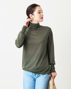 【ドゥクラッセ/DoCLASSE】のダブルタートル・ウール混シアーニット オリーブ|ID: prp329100004920745 ipo3291000000036916256