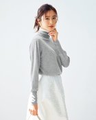 【ドゥクラッセ/DoCLASSE】のダブルタートル・ウール混シアーニット ライトグレー|ID: prp329100004920745 ipo3291000000036916260