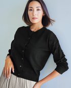 【ドゥクラッセ/DoCLASSE】のレースデザイン・ウール混カーディガン ブラック|ID: prp329100004920750 ipo3291000000037057100