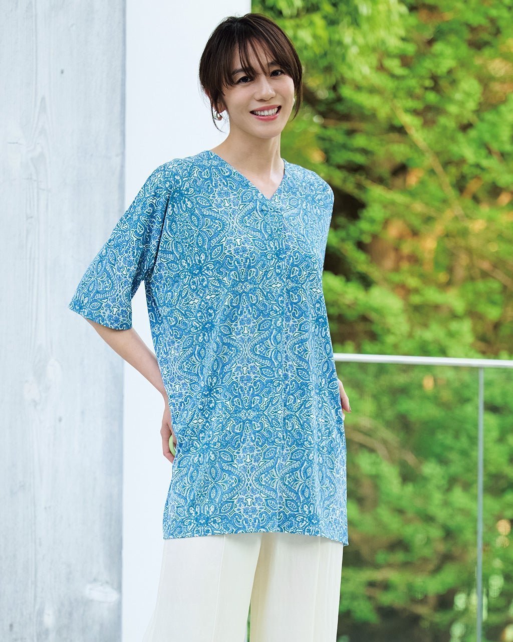 【ドゥクラッセ/DoCLASSE】のUVスラブ・フロントタックチュニック インテリア・キッズ・メンズ・レディースファッション・服の通販 founy(ファニー) 　ファッション　Fashion　レディースファッション　Fashion for Women　トップス・カットソー　Cut & Sew Tops　カットソー　Cut and Sewn Top　チュニック　Tunic, Long Top　ドレープ　Drape, Draping Fabric　夏　Summer　旅行　Travel　ライトブルー|ID: prp329100004920764 ipo3291000000036916339