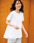 【ドゥクラッセ/DoCLASSE】のシアー二重袖長め丈/スーピマ・ドゥクラッセTシャツ ホワイト|ID: prp329100004920768 ipo3291000000037057105