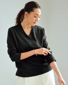 【ドゥクラッセ/DoCLASSE】の立体Vネック/8分袖・ドゥクラッセTシャツ ブラック|ID: prp329100004920772 ipo3291000000036916390