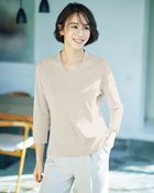 【ドゥクラッセ/DoCLASSE】の立体Vネック/8分袖・ドゥクラッセTシャツ アイスグレー|ID: prp329100004920772 ipo3291000000037099200