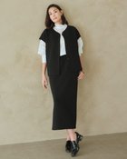 【ドゥクラッセ/DoCLASSE】のダンボールニット・ストレートスカート/長め丈 ブラック|ID: prp329100004920779 ipo3291000000037235111