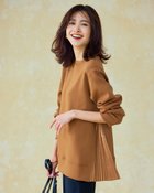 【ドゥクラッセ/DoCLASSE】のダンボールニット・サイドプリーツトップス テラコッタ|ID: prp329100004920791 ipo3291000000037093249